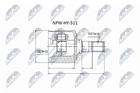 Шрус піввісі NTY NPWHY511