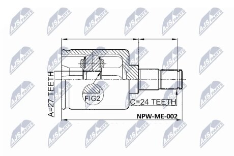 Шрус піввісі NTY NPWME002
