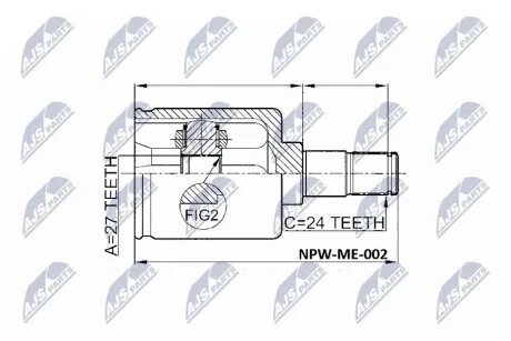 Шрус піввісі NTY NPWME002
