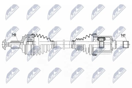 Вал привідний передній, правий NTY NPWME076