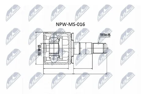 Шрус NTY NPWMS016