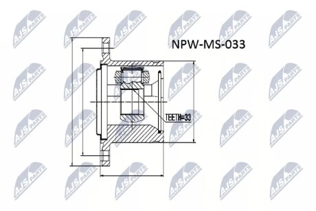 Шарнір внутрішній правий NTY NPWMS033