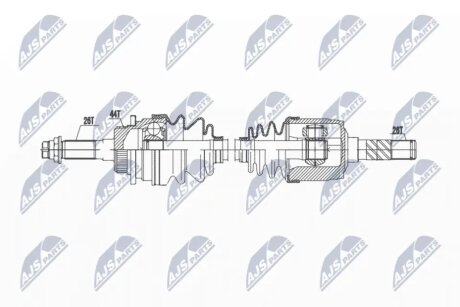 Піввісь переднього моста NTY NPWMZ070