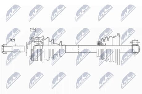 ПІВВІСЬ | RENAULT CLIO II 98-, THALIA I/II 98-, KANGOO 98-, TWINGO I 96- /ЛІВ/ NTY NPWRE165