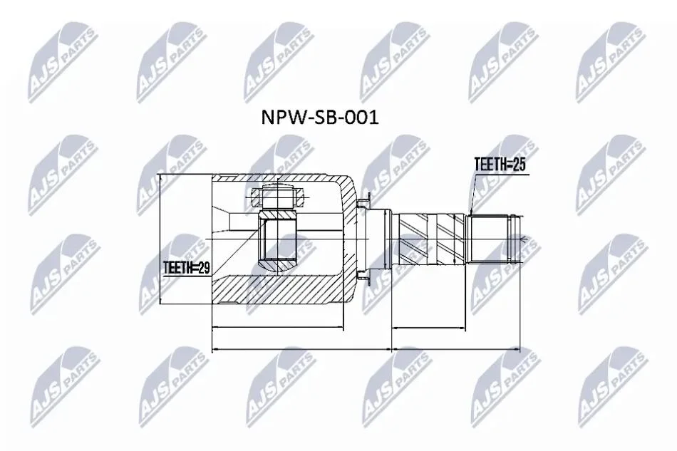 Шрус піввісі NTY NPWSB001 (фото 1)