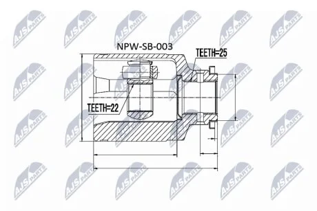 Шрус піввісі NTY NPWSB003