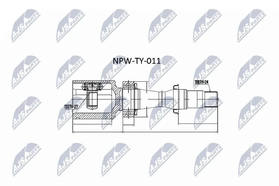 Шрус піввісі NTY NPWTY011 (фото 1)