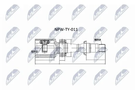 Шрус піввісі NTY NPWTY011
