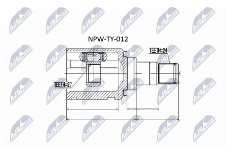Шрус піввісі NTY NPWTY012