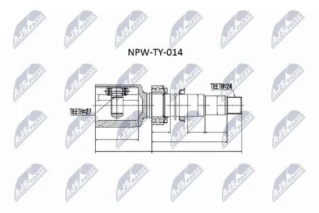 Зовнішній ШРУС NTY NPWTY014