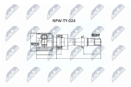 Шрус піввісі NTY NPWTY024