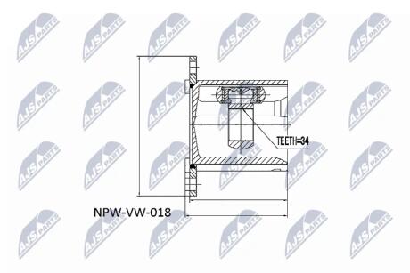 ШАРНІР РІВНИХ КУТОВИХ ШВИДКОСТЕЙ | VW -DSG GEAR BOX- PASSAT, GOLF, TOURAN, CADDY, AUDI A3/A4, SKODA OCTAVIA NTY NPWVW018
