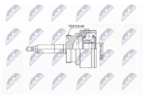 Шарнір рівних кутових швидкостей (шрус), зовнішній, комплект NTY NPZDW031