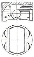Поршень NURAL 87-307700-00 (фото 1)