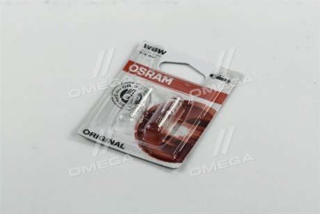 Лампа розжарювання W5W 12V 5W W2,1X9,5d ORIGINAL LINE (2 шт) blister (вир-во) OSRAM 2825-02B