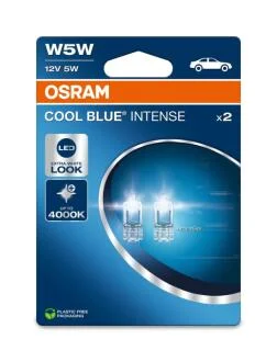 Лампа допоміжн. освітлення W5W 12V 5W W2.1x9.5d COOL BLUE Intense (2 шт) blister (вир-во) OSRAM 2825CBN-2BL