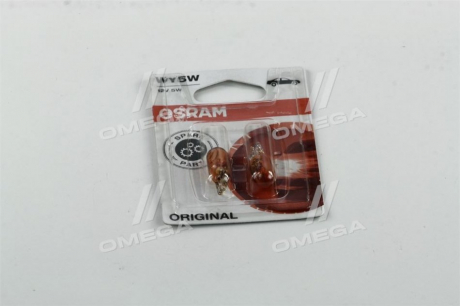 Лампа допоміжн. освітлення WY5W 12V 5W W2,1x9,5d (2 шт) blister OSRAM 2827-02B