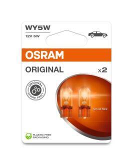 Лампа допоміжн. освітлення WY5W 12V 5W W2, 1x9, 5d (2 шт) blister OSRAM 2827NA-2BL