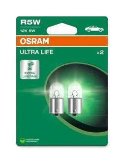 Лампа розжарювання R5W 12V 5W BA 15s Ultra Life (blister 2шт) (вир-во) OSRAM 5007ULT-2BL