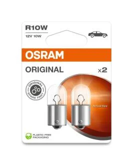 Лампа допоміжн. освітлення R10W 12V 10W ВА15s (2 шт) blister (вир-во) OSRAM 5008-2BL