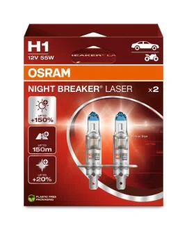 Автолампа Osram H1 12V 55W (к/т 2 шт) OSRAM 64150NL-2HB