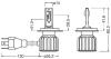 Лампа світлодіодна LED H4/H19 LEDriving HL BRIGHT 12V 6000К (комплект 2 шт.) OSRAM 64193DWBRT-2HFB (фото 3)