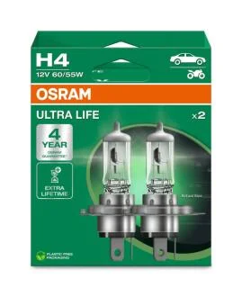 Автолампа Osram H4 12V 60/55W P43T к/т 2 шт OSRAM 64193ULT-2HB