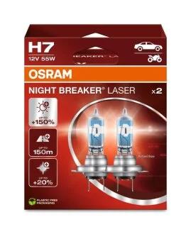 Лампа фарна H7 12V 55W PX26d NIGHT BREAKER LASER next generation (комплект) +150% (вир-во) OSRAM 64210NL-2HB