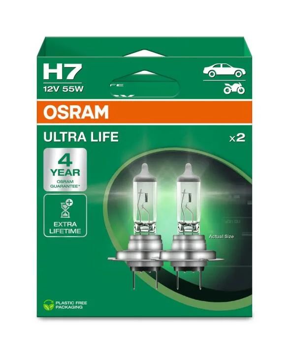 Лампа фарна H7 12V 55W PX26d ULTRA LIFE (компл.) (вир-во) OSRAM 64210ULT-2HB (фото 1)