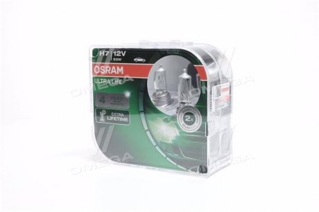 Лампа фарна H7 12V 55W PX26d ULTRA LIFE (компл.) (вир-во) OSRAM 64210ULT-HCB-DUO (фото 1)