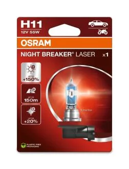 Лампа фарна H11 12V 55W PGJ19-2 NIGHT BREAKER LASER next generation (+150)blister (вир-во) OSRAM 64211NL-1BL