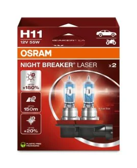 Лампа фарна H11 12V 55W PGJ19-2 NIGHT BREAKER LASER next generation (+150) компл. (вир-во) OSRAM 64211NL-2HB