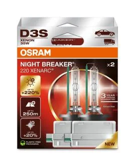 Лампа ксенонова D3S NIGHT BREAKER LASER (NEXT GEN) 35Вт (+220) компл.(вир-во) OSRAM 66340XN2-2HB