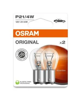 Лампа допоміжн. освітлення Р21/4W 12V 21/4W ВАZ15d (2 шт) blister (вир-во) OSRAM 7225-2BL