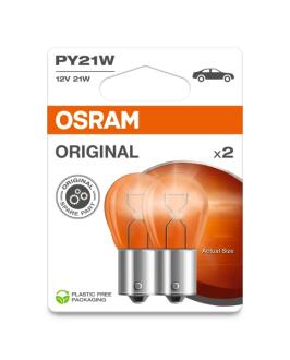 Лампа допоміжн. освітлення РY21W 12V 21W ВАU15s (2 шт) blister OSRAM 7507-2BL