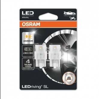 Лампа светодiодна LED W21/5W 12V 3W W3X16Q LEDriving SL (blister 2шт) (вир-воOSRAM) OSRAM 7515DYP-02B (фото 1)