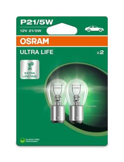 Лампа розжарювання P21/5W12V 21/5W BAY15d Ultra Life (2шт) OSRAM 7528ULT-2BL