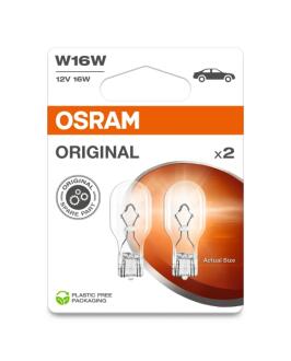 Лампа розжарювання W16W12V 16W W 2,1X9,5d ORIGINAL LINE (blister 2 шт) eco-упаковка OSRAM 921-2BL