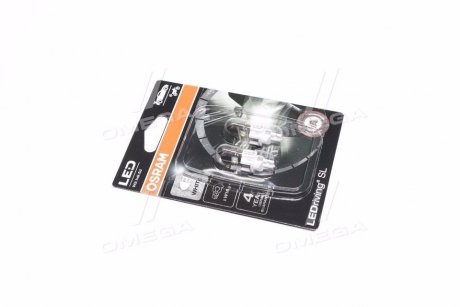 Лампа светодiодна W16W LED 12V 3W W2,1x9,5d LEDriving SL (Blistrer 2шт) (вир-во) OSRAM 921DWP-02B