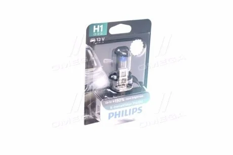 Лампа накалу H1 X-tremeVision Pro150 (+150) 12V 55W P14,5s (вир-во Philips) PHILIPS 12258XVPB1