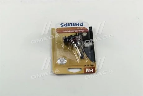 Лампа розжарювання H8 12V 35W PGJ19-1 1шт blister (вир-во Philips) PHILIPS 12360B1
