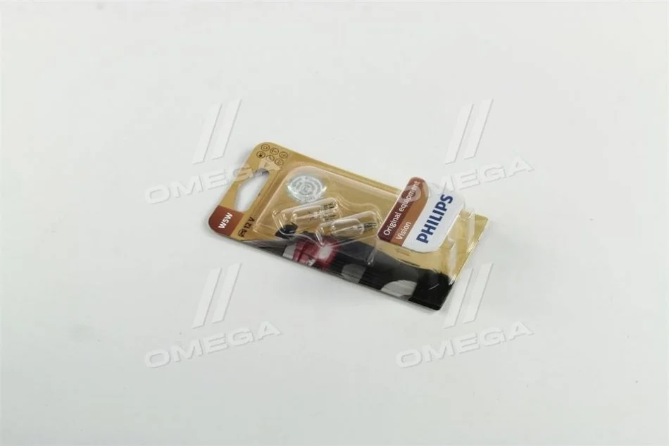 Лампа розжарювання W5w12v 5w W 2,1x9,5d(вир-во Philips) PHILIPS 12961B2 (фото 1)