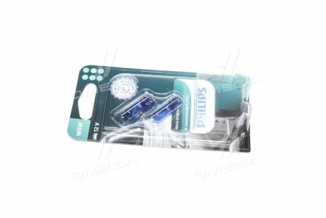 Лампа розжарювання W5W X-tremeVision Pro150 (+150) 12V 5W W2, 1x9, 5d 2шт. blister (вир-во Philips) PHILIPS 12961XVPB2