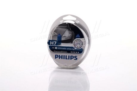 Лампа накалу H7 12V 55W PX26d Diamond Vision 5000K PHILIPS 12972DVS2