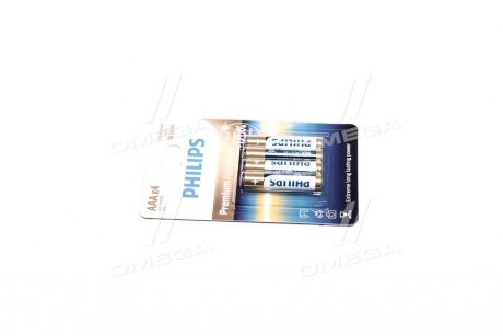 Батарейки циліндричні, лужні PHILIPS LR03M4B/10