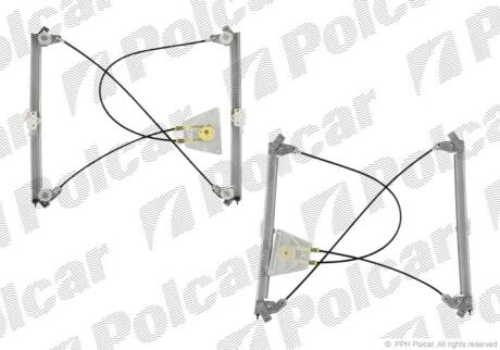 Склопідйомник електричний без електромотора AUDI A3 03-08 Polcar 1331PSG2