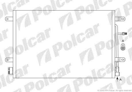 Радіатори кондиціонера AUDI A4, 11.04- Polcar 1335K8C1