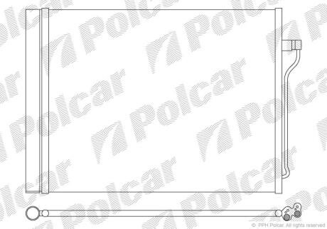 Радіатори кондиціонера BMW 5, 10-/7, 08- Polcar 2019K8C1