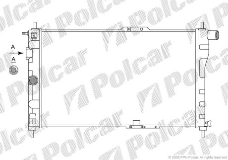 Радиатор основной Нексия Polcar 291008A1