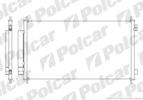Радіатори кондиціонера HONDA CRV 06- Polcar 3877K8C1